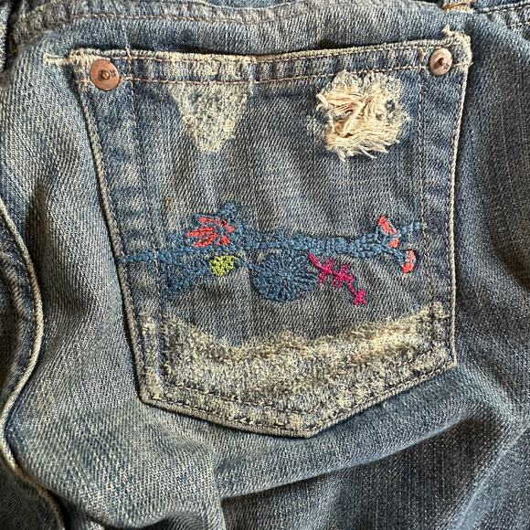 JOE'S JEANS BOOTCUT WOMEN’S 32 BLUE VINTAGE SERIES DISTRESSED MADE IN USA - Picture 5 of 9